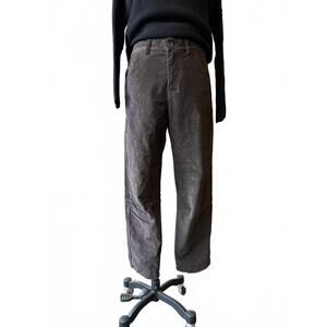 NEW KRISTENSEN DU NORD women's corduroy heavy cropped pants in mulch